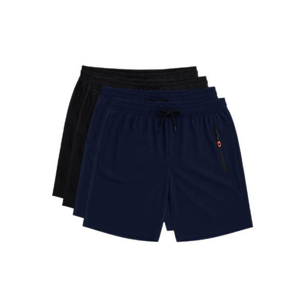 Kit 6 Bermudas DryFit Premium Performance, Secagem rápida, Bolso com Zíper e Ajuste Anatômico